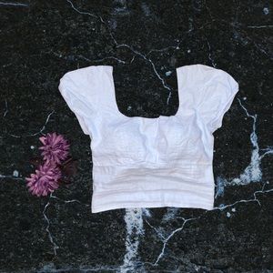 Puff sleeve urban outfitters crop top🌺✨